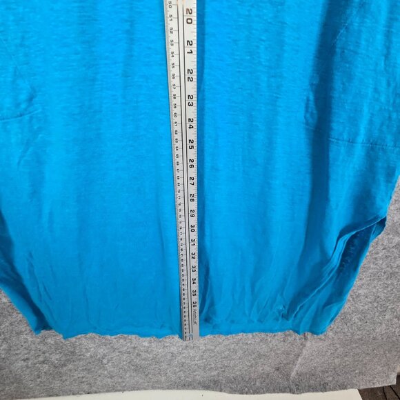 Vilebrequin A-Line Long Dress Kaftan Blue Linen Lagenlook 3/4 Sleeve Size S / M - Picture 5 of 8